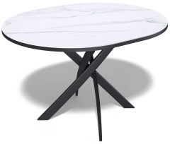 Стол Kenner R1000 черный керамика TOP ALPINE WHITE