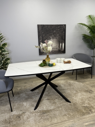 Стол Kenner BR1200 черный керамика GLORIA WHITE