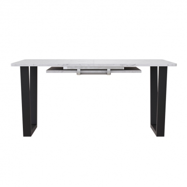 Комплект Стол НОРМАНД 09 1620(+600)*950 (Форма Айсберг) ОПОРА (А7,8,9,10) Черный Матовый м