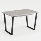 Комплект Стол НОРМАНД 01 1100(+400)*700 (Форма Айсберг) ОПОРА (А1,4) Черный Матовый м