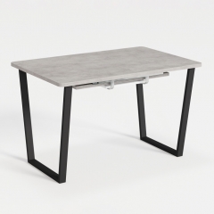 Комплект Стол НОРМАНД 01 1100(+400)*700 (Форма Айсберг) ОПОРА (А1,4) Черный Матовый м