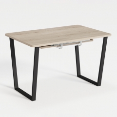 Комплект Стол НОРМАНД 12 1300(+500)*800 (Форма Айсберг) ОПОРА (А2,6,11,12) Черный Матовый м