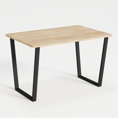 Комплект Стол НОРМАНД 04 1100*700 (Форма Айсберг) ОПОРА (А1,4) Черный Матовый м