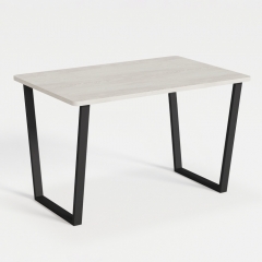 Комплект Стол НОРМАНД 06 1200*800 (Форма Айсберг) ОПОРА (А2,6,11,12) Черный Матовый м