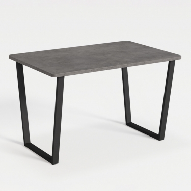 Комплект Стол НОРМАНД 08 1400*900 (Форма Айсберг) ОПОРА (А7,8,9,10) Черный Матовый м