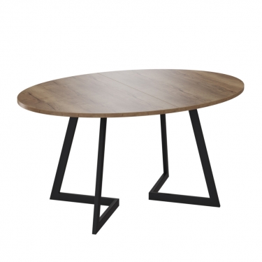 Комплект Стол ОЛСЕН 1500(+450)*1050 Опора ОЛСЕН Черный Матовый м