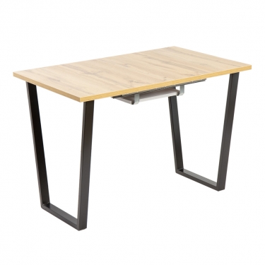 Комплект Стол БРИК 07 HPL 1400(+600)*900 ОПОРА (А7,8,9,10) Черный матовый м