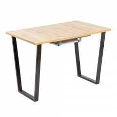 Комплект Стол БРИК 07 HPL 1400(+600)*900 ОПОРА (А7,8,9,10) Черный матовый м