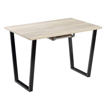 Комплект Стол АТЛАНТ 12 EGGER 1300(+500)*800 ОПОРА (А2,6,11,12) Черный матовый м