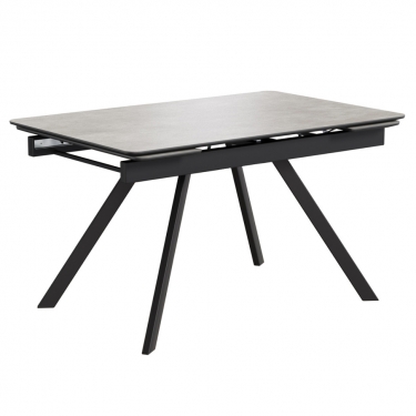 Комплект Стол РЕРУМ Керамика 1400(+290+290)*900 Опора РЕРУМ ЧЕРНЫЙ матовый м