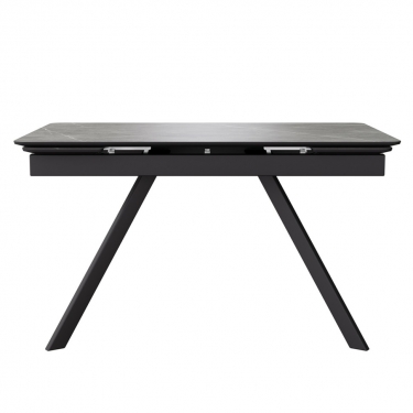 Комплект Стол РЕРУМ Керамика 1400(+290+290)*900 Опора РЕРУМ ЧЕРНЫЙ матовый м