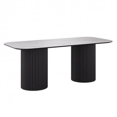 Комплект Стол ИДРИС Керамика 2000*900 Опора ИДРИС Черный матовый м