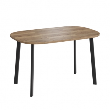 Комплект Стол УГО раздвижной 800*(+450)*800 Комплект ножек ТИТАН металл Черный Матовый м