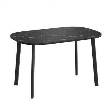 Комплект Стол УГО раздвижной 800*(+450)*800 Комплект ножек ТИТАН металл Черный Матовый м