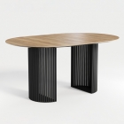 Комплект Стол ВИЛАР EGGER D-1050(+600) 10 мм ОПОРА ВИЛАР Черный Матовый м