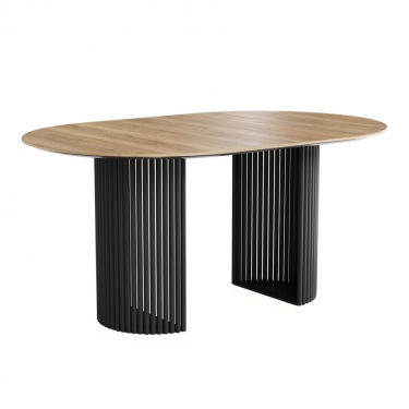 Комплект Стол ВИЛАР EGGER D-1050(+600) 10 мм ОПОРА ВИЛАР Черный Матовый м