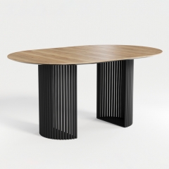 Комплект Стол ВИЛАР EGGER D-1050(+600) 10 мм ОПОРА ВИЛАР Черный Матовый м