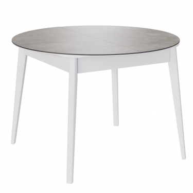 Комплект Стол КАССИО Керамика 1050(+300)*1050 Комплект ножек для стола Диагональ (дерево) Белый