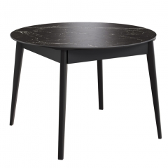 Комплект Стол КАССИО Керамика 1050(+300)*1050 Комплект ножек для стола Диагональ (дерево) Черный