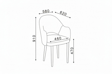 Стул Клео Парма серый опоры стелс черные
