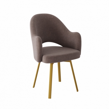 Комплект Стул КЛЕО сиденье NEW, Каркас ФАНТОМ разборный металл Золото